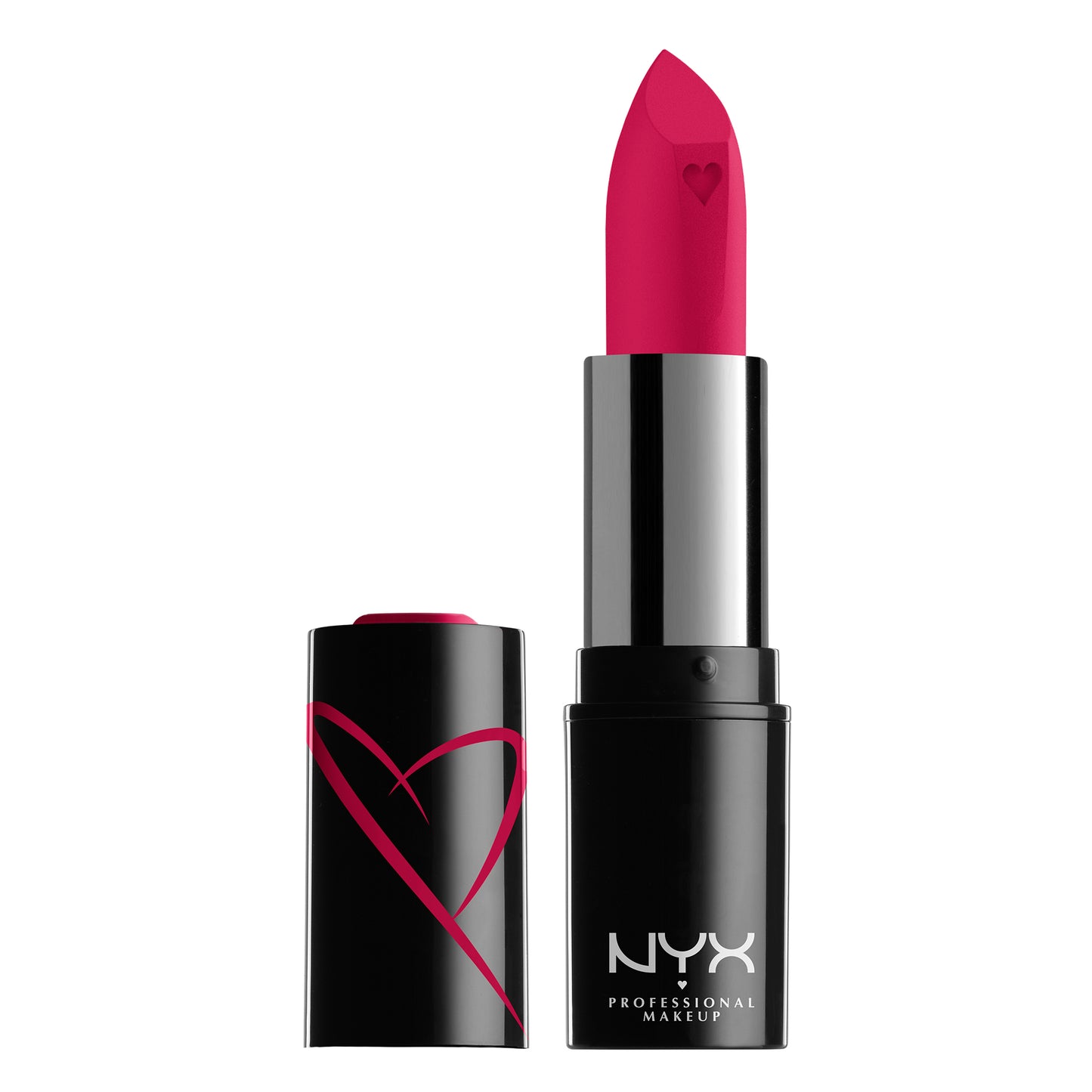 NYX Shout Loud Satin Lipstick, infused with mango and shea butter,