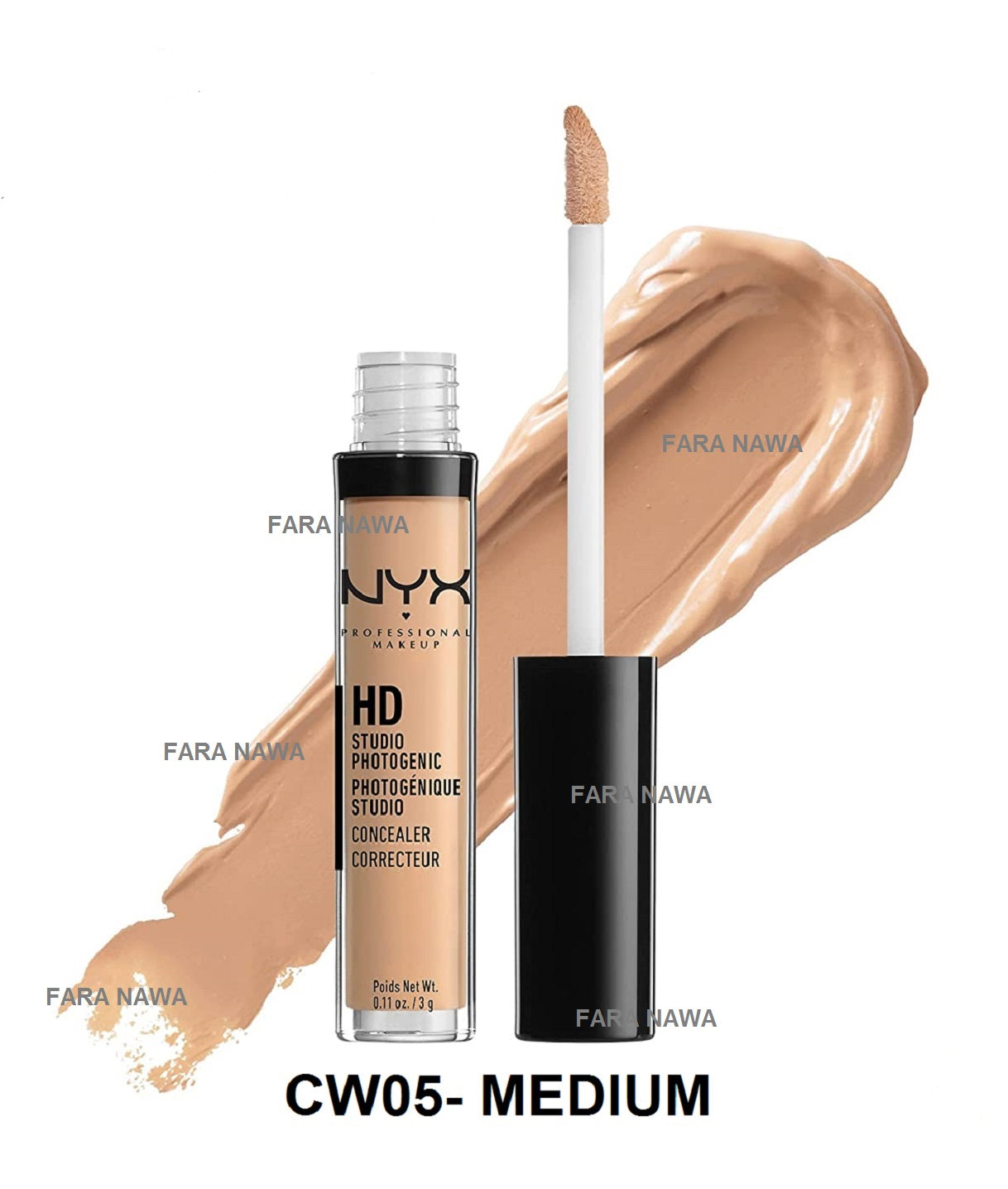 NYX Professional Makeup HD Studio Photogenic Wand Concealer,