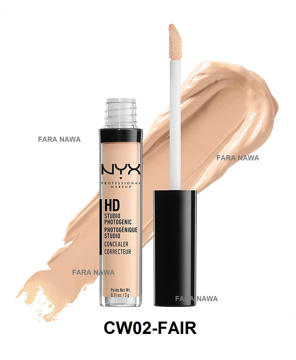 NYX Professional Makeup HD Studio Photogenic Wand Concealer,