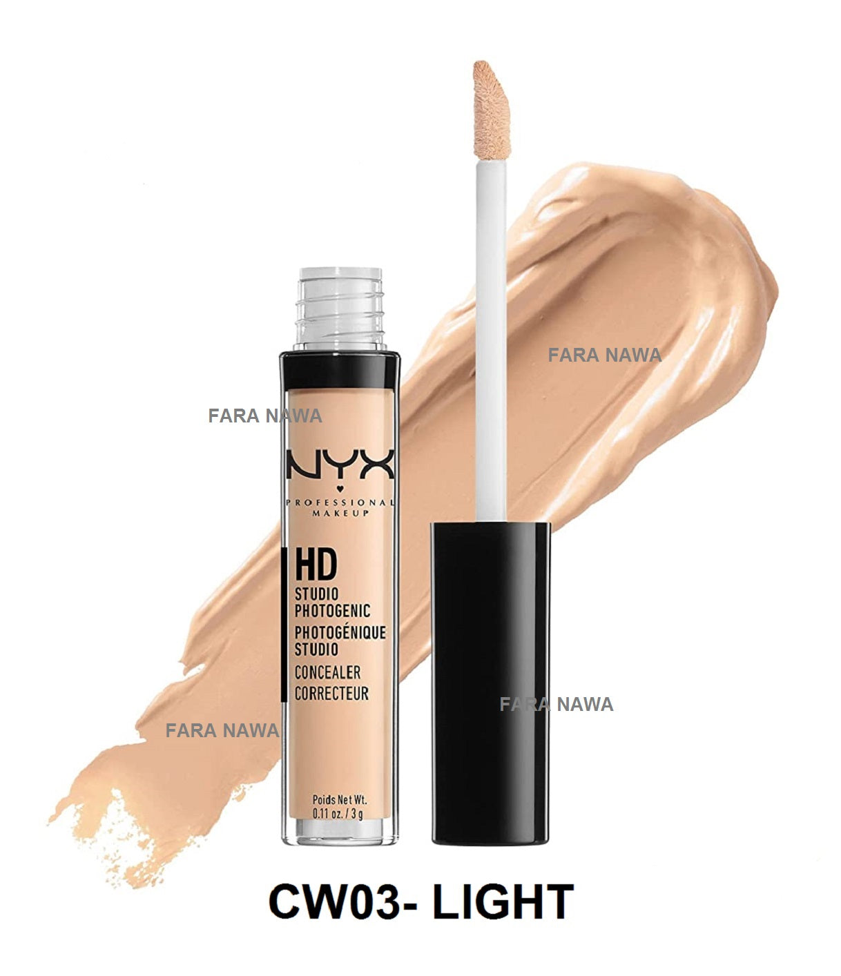 NYX Professional Makeup HD Studio Photogenic Wand Concealer,