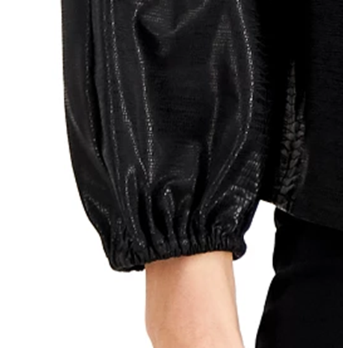 Alfani Printed High-Neck Top, Size Medium