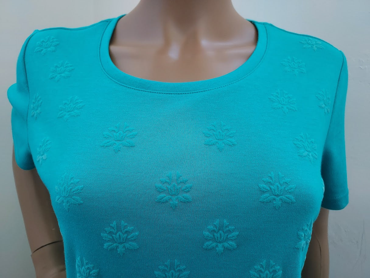 Karen Scott Petite Puff-Print Top,
