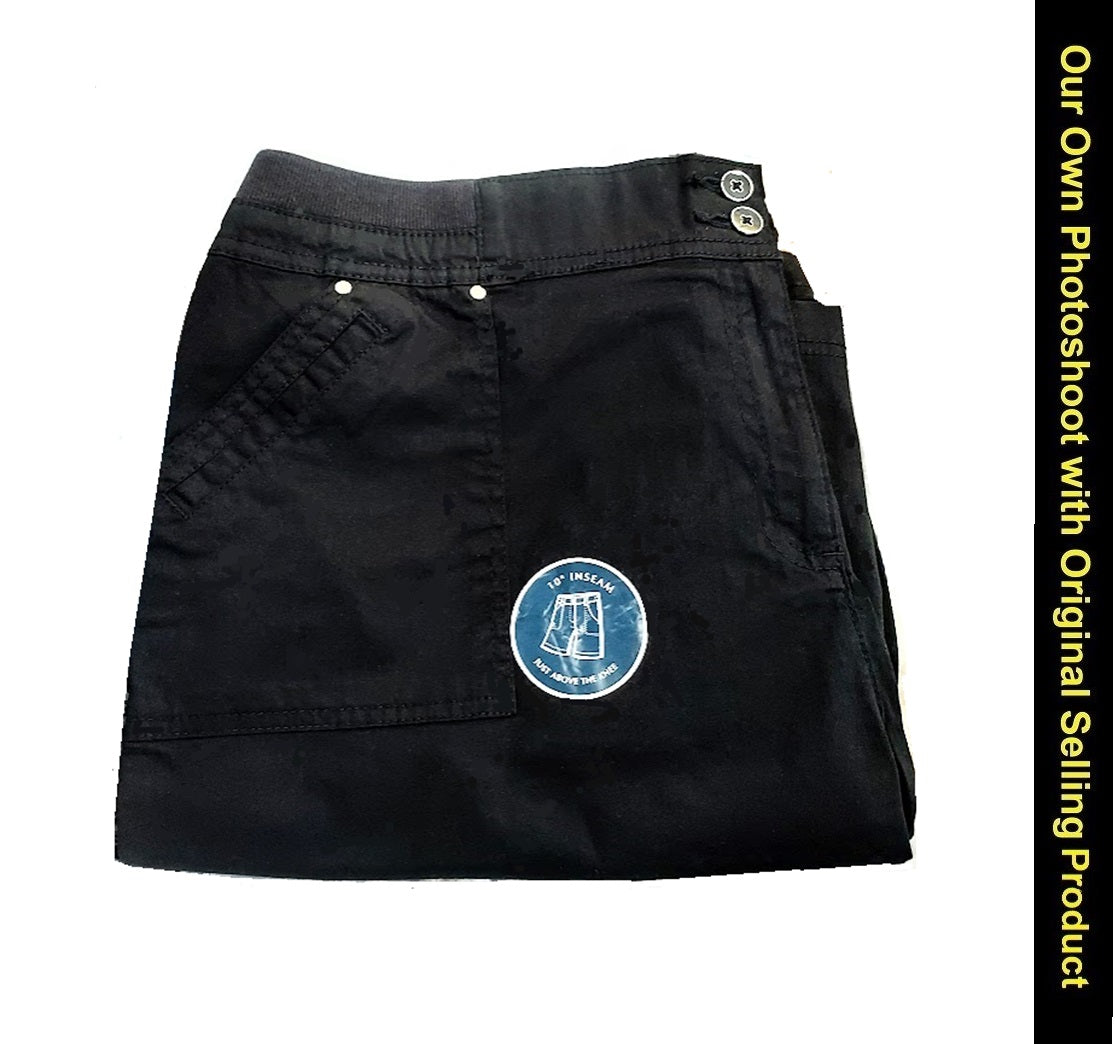 KAREN SCOTT Plus Size Cotton Bermuda Style Shorts, 16W