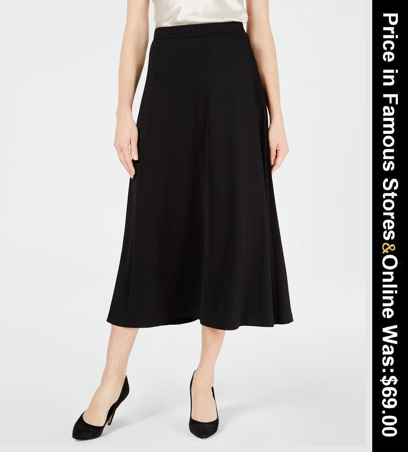 Kasper A-Line Maxi Skirt, Size L