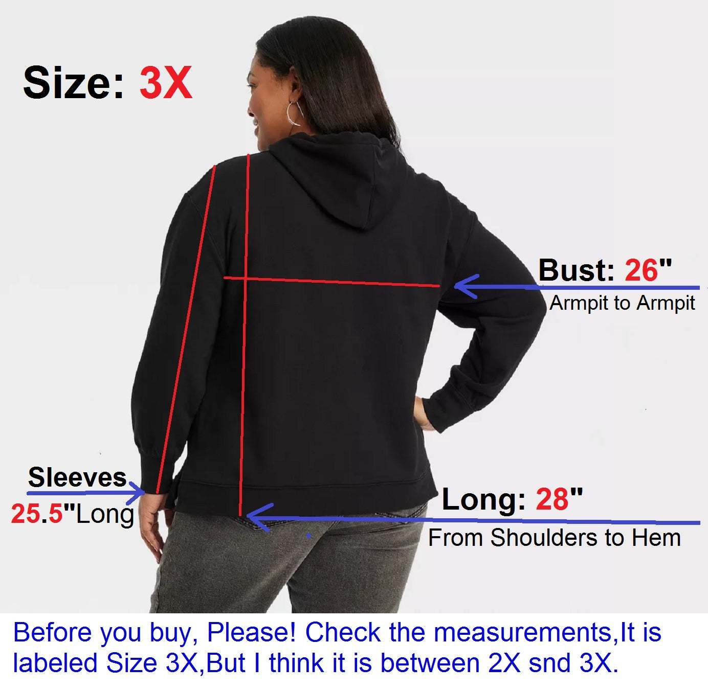 Kendall & Kylie Women's Plus Size Fleece Pullover Hoodie, 3X