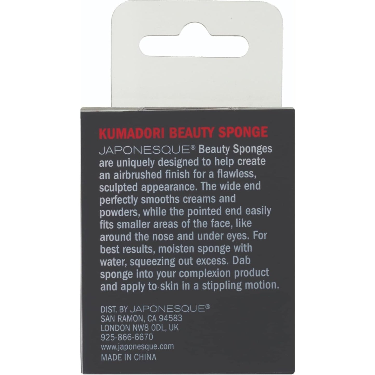 JAPONESQUE Kumadori Beauty Sponge, Foundation and Makeup Blender,