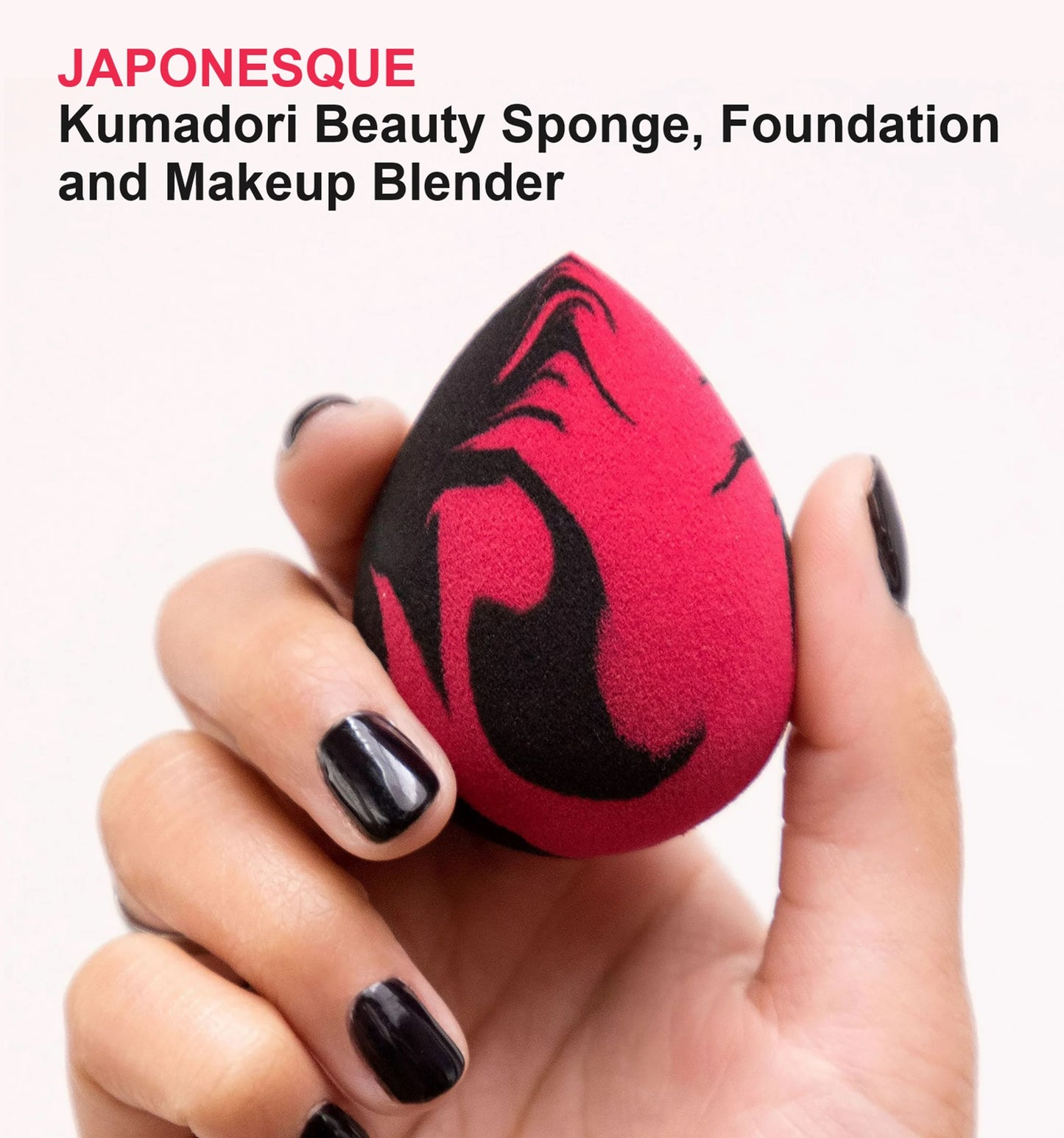 JAPONESQUE Kumadori Beauty Sponge, Foundation and Makeup Blender,