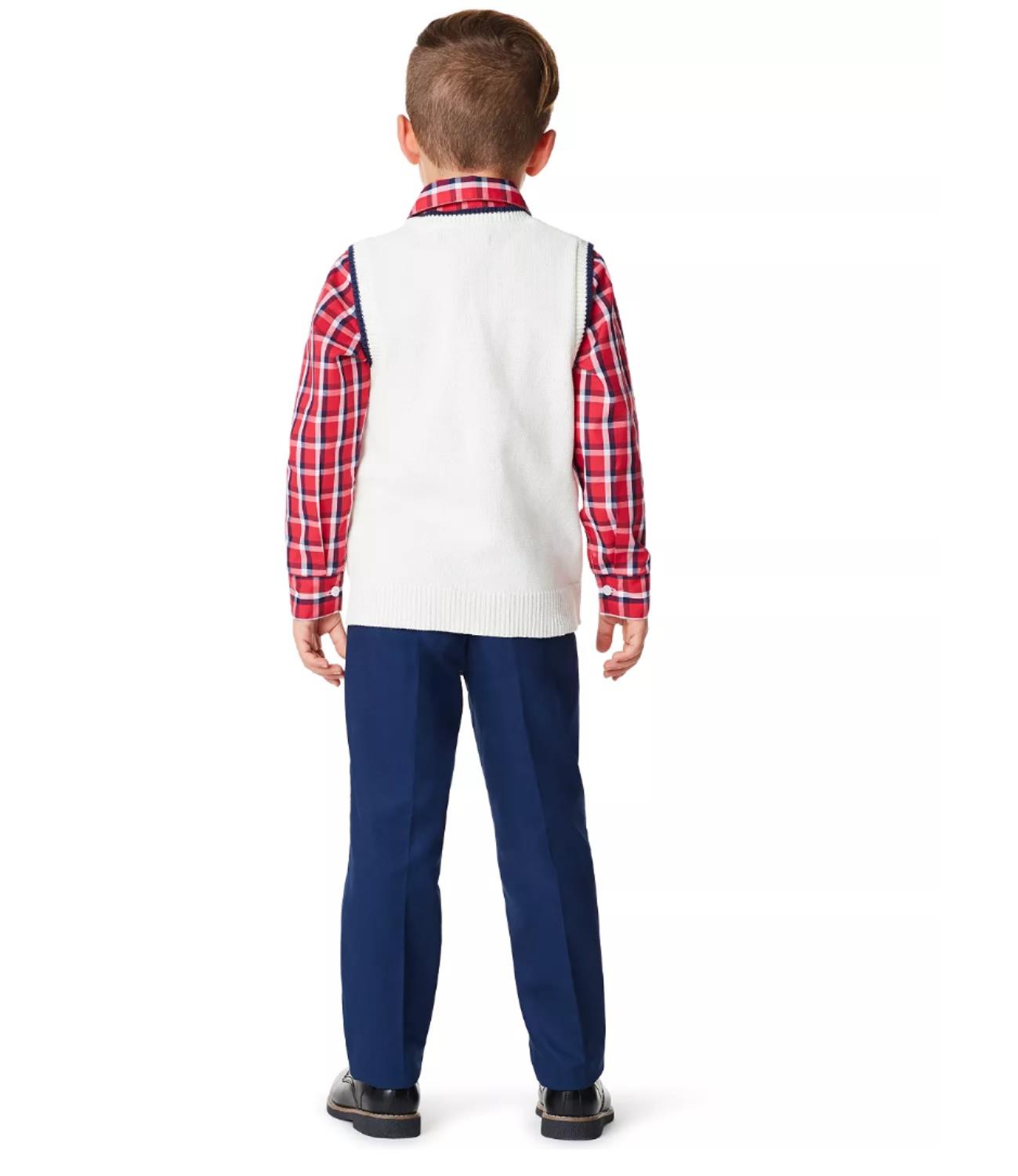 Tommy Hilfiger Little Boys Snowflake 3 Piece Sweater Set,