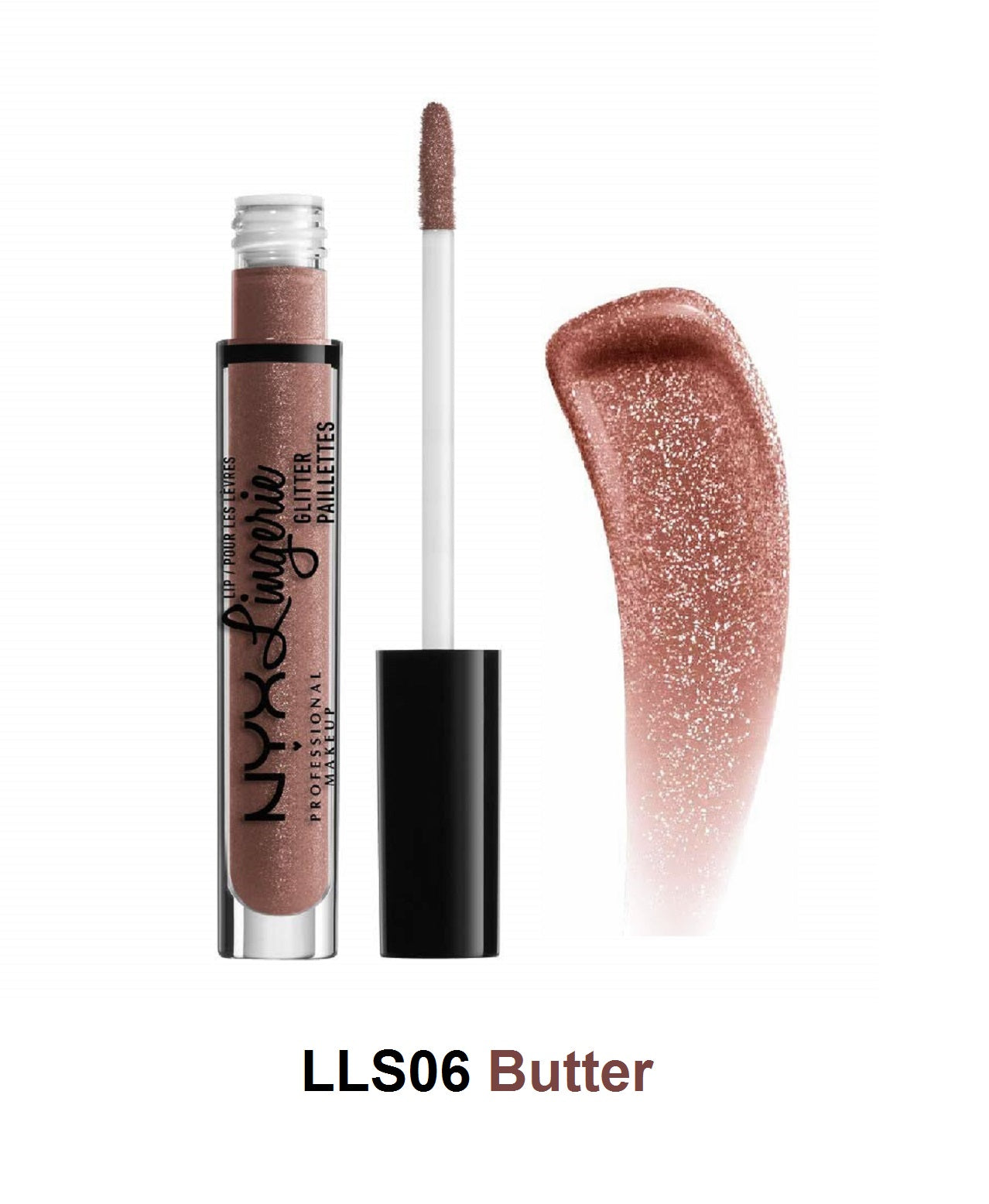 NYX Lip Lingerie Shimmer/Glitter Lip Gloss,