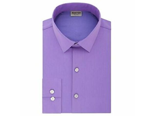 Kenneth Cole Reaction Men's Slim-Fit All Stretch Solid Dress Shirt,