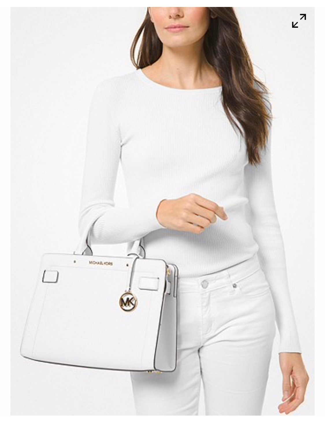 Michael Kors Rayne Medium Satchel Leather Handbag, "In MK Gift Box"