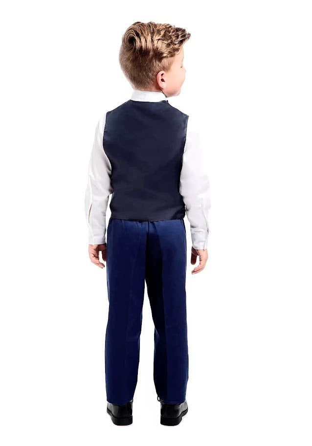 Nautica Baby Boys 4-Piece Set with Dress Shirts, Vests, Pants, and Bow Ties,