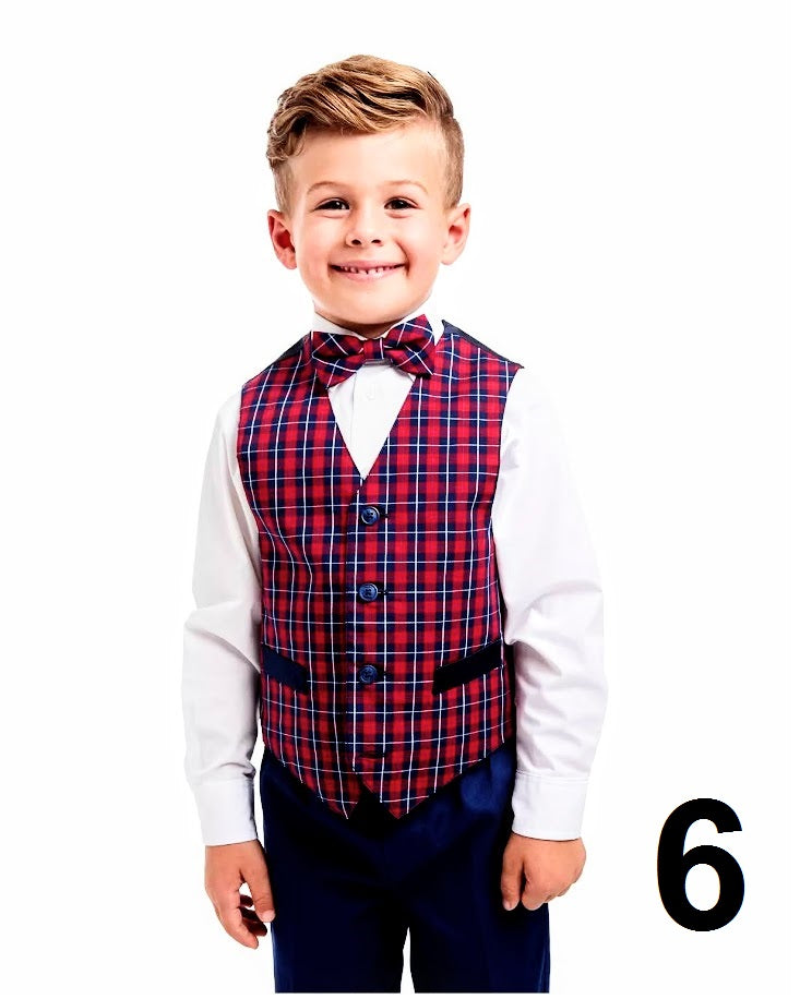 Nautica Baby Boys 4-Piece Set with Dress Shirts, Vests, Pants, and Bow Ties,