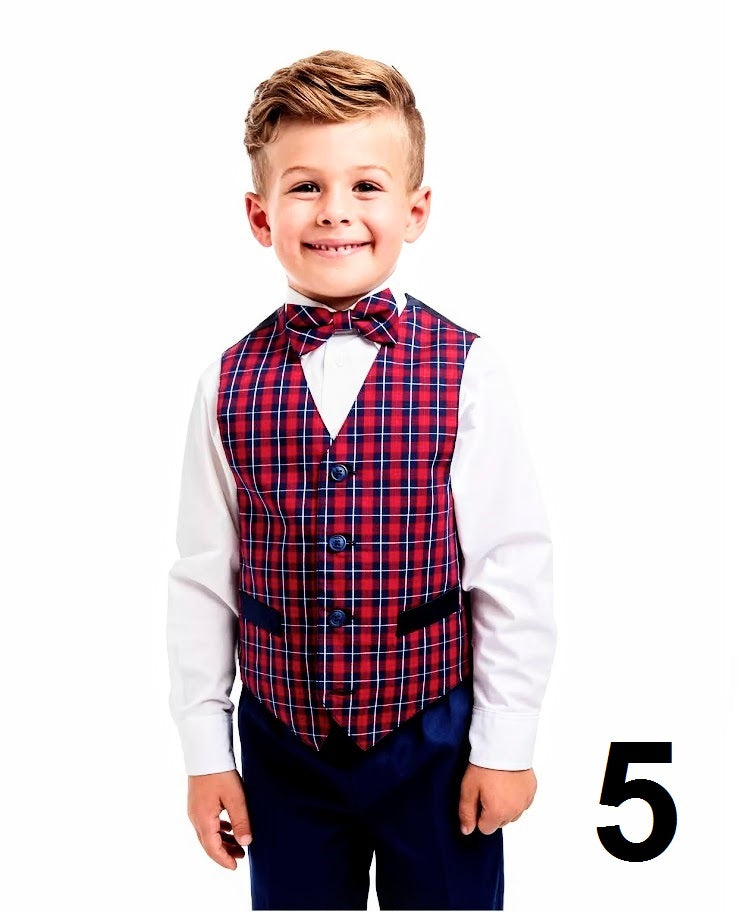 Nautica Baby Boys 4-Piece Set with Dress Shirts, Vests, Pants, and Bow Ties,