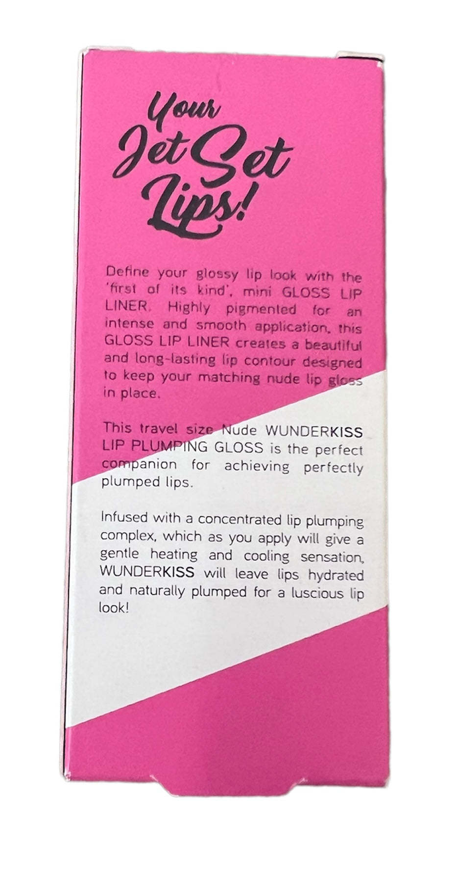 Wunder2, Your Jet Set Lips, Travel Size, WunderKiss Lip Plumping Gloss in Nude
