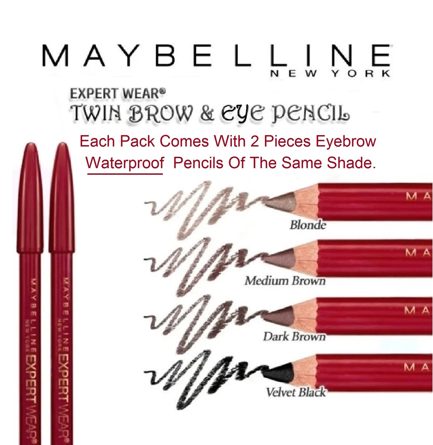 Maybelline Expert Wear Twin Brow and Eye Pencils,