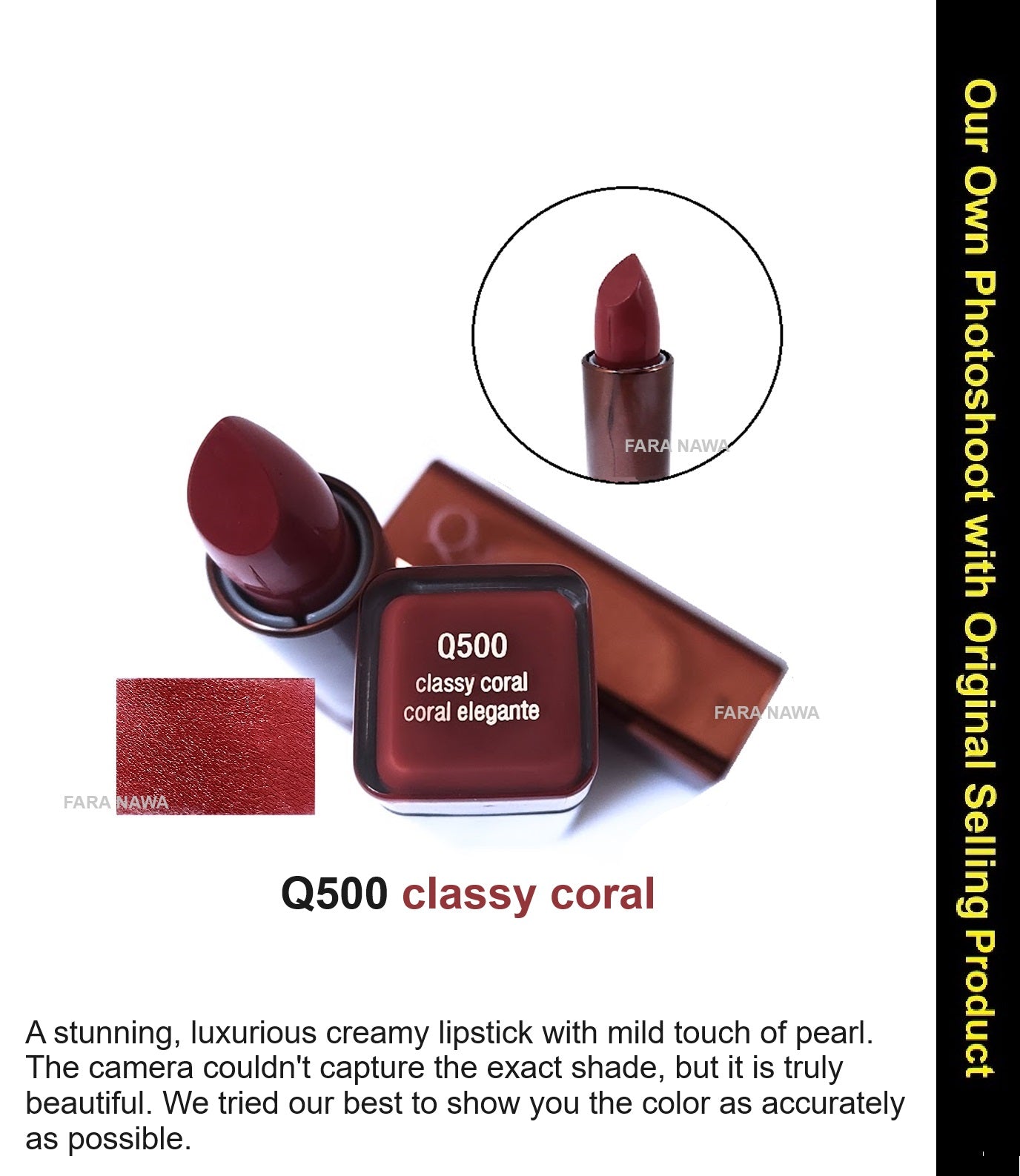 Covergirl Queen Collection Lipstick, Q500 classy coral