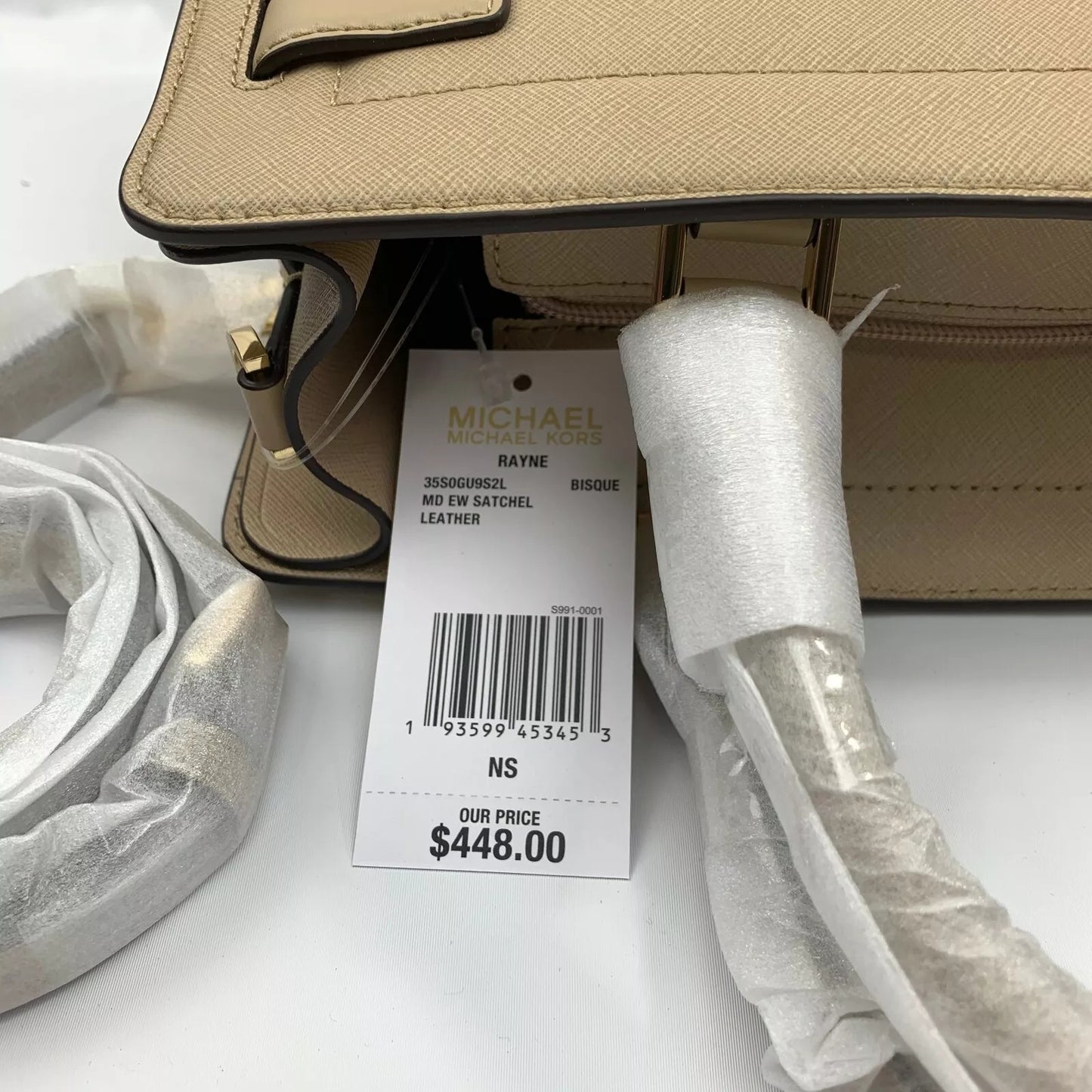 Michael Kors Rayne Medium Satchel Leather Handbag, "In MK Gift Box"