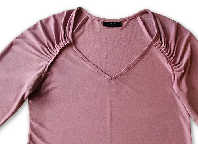 Alfani Ruched-Sleeve Top, Size Small