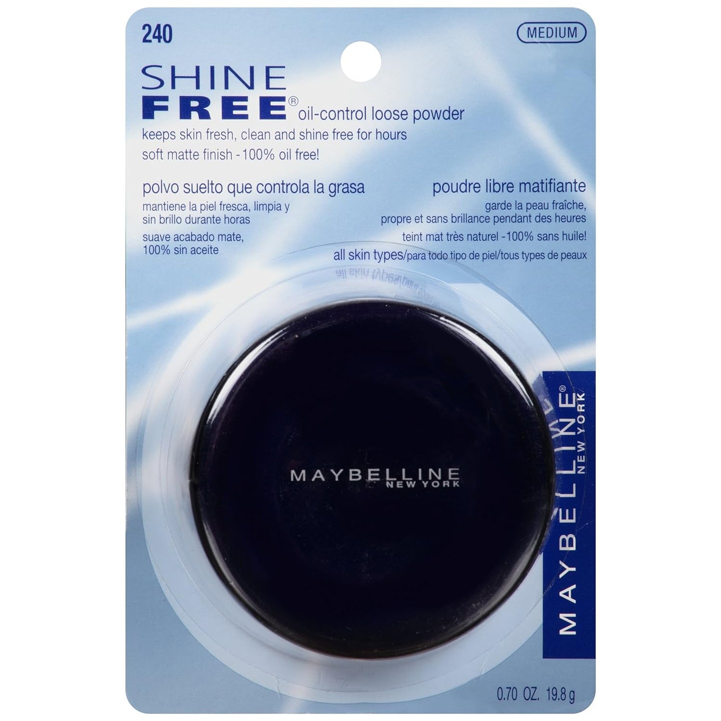 Maybelline New York Shine Free Oil-Control Loose Powder, Medium,