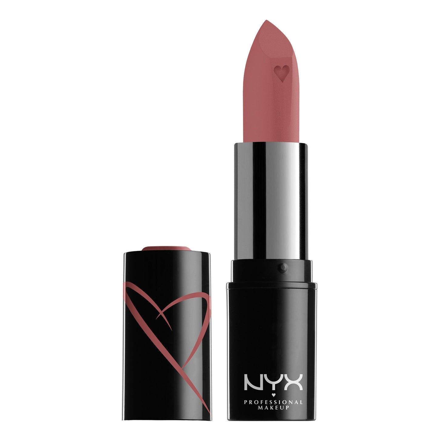 NYX Shout Loud Satin Lipstick, infused with mango and shea butter,