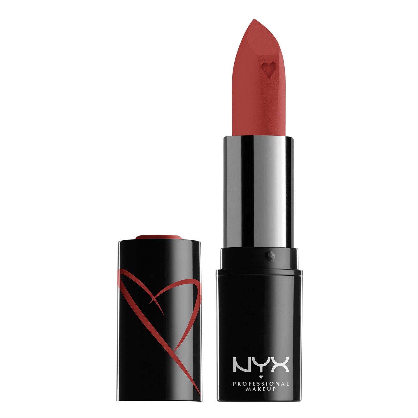 NYX Shout Loud Satin Lipstick, infused with mango and shea butter,