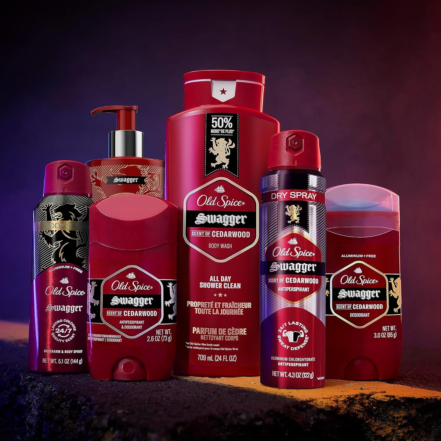 Old Spice Men's Antiperspirant & Deodorant Swagger Cedarwood Scent,