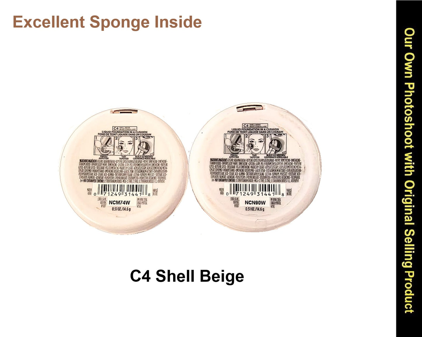 2X L'Oreal True Match Lumi Cushion Luminous Foundation, C4 Shell Beige