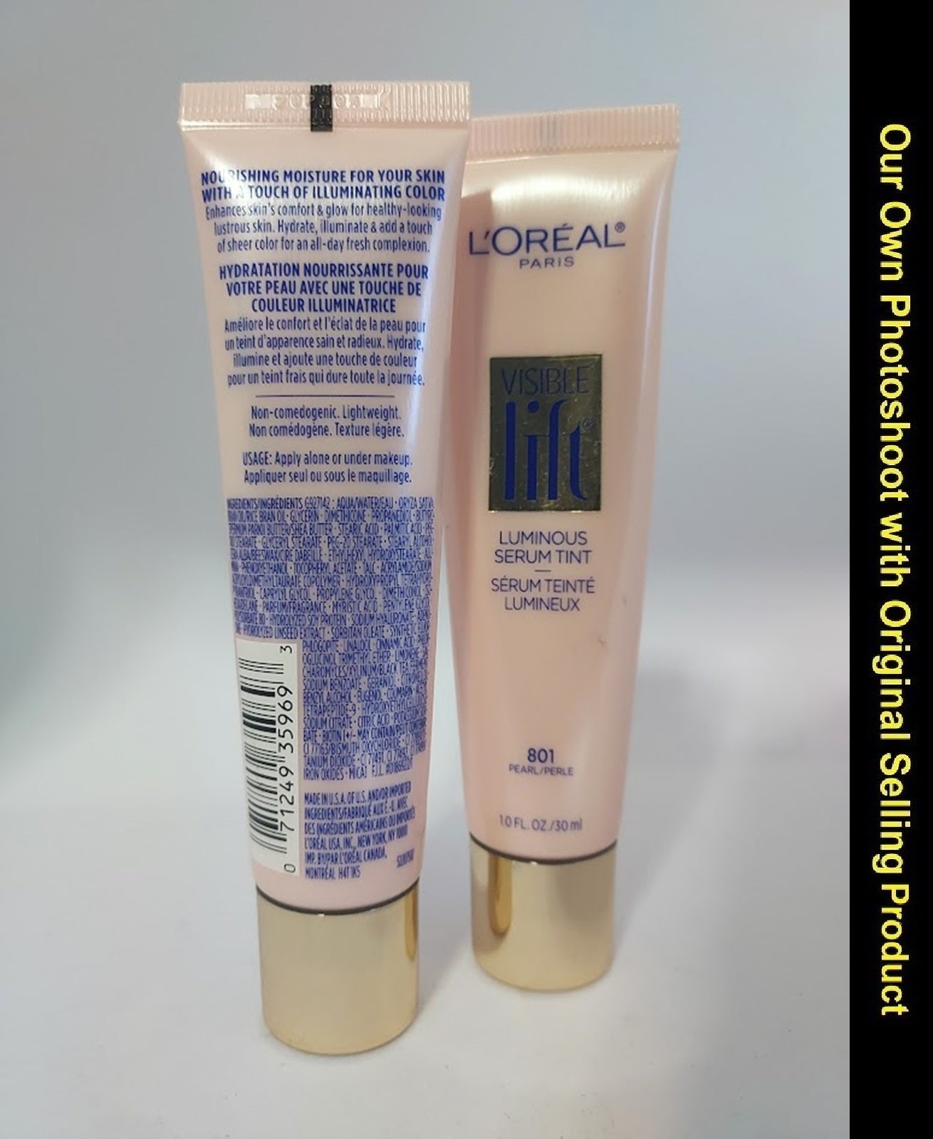 2X L'Oreal Paris Cosmetics Visible Lift Luminous Serum Tint, 801 Pearl