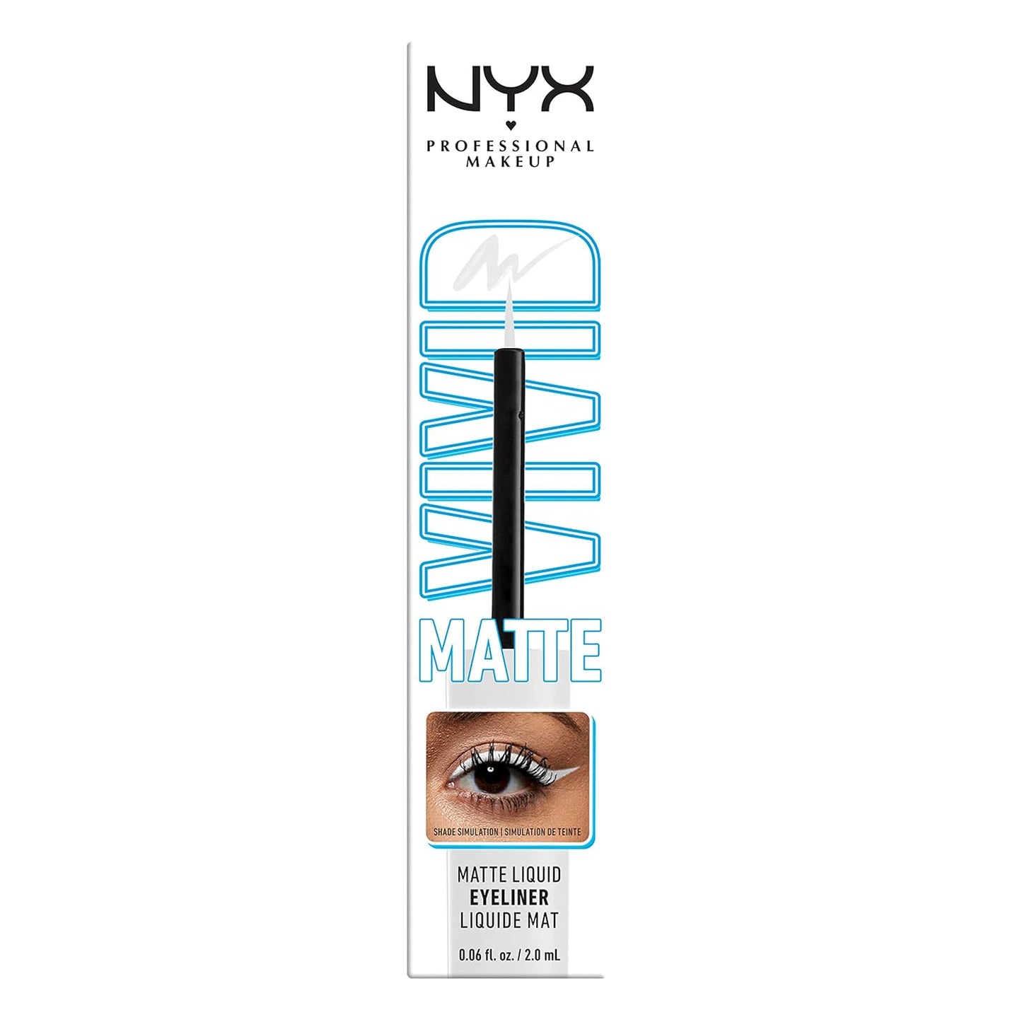 NYX Professional Makeup Vivid Matte Liquid Liner, VMLL02 White