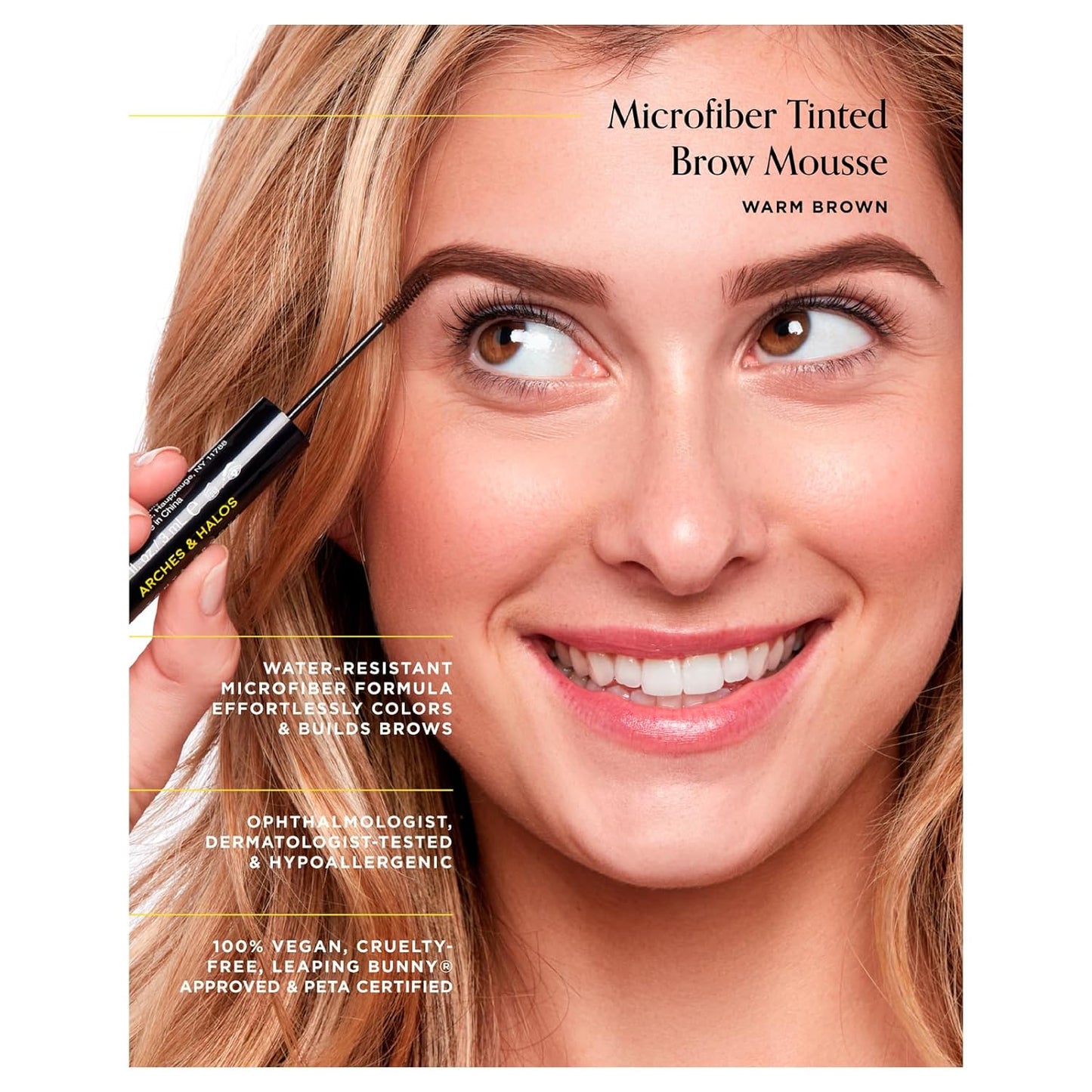 Arches & Halos Water Resistant Microfiber Tinted Brow Mousse,