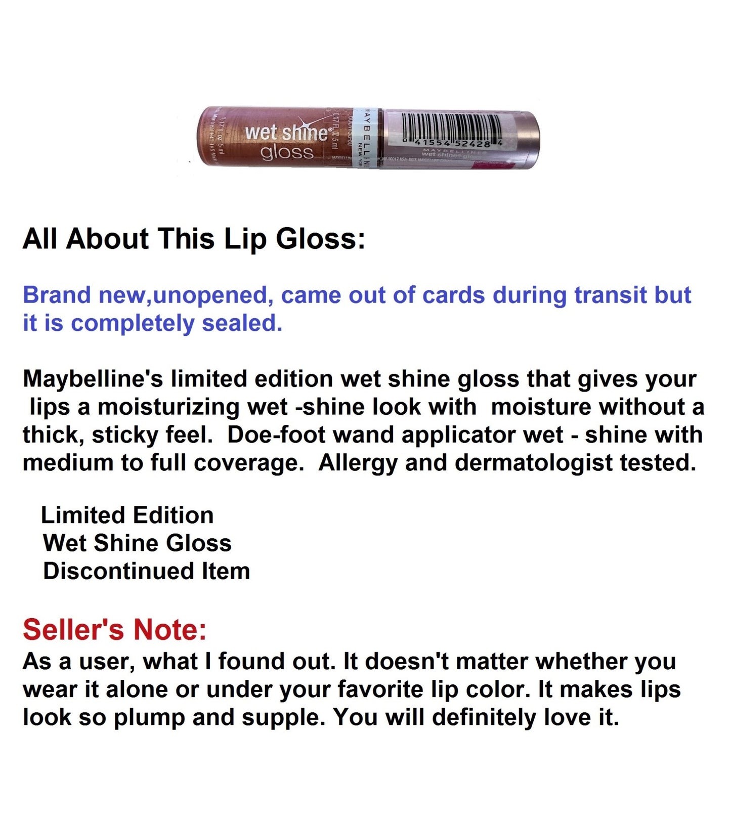 Maybelline Wet Shine Lip Gloss Limited Edition, Rosy Quartz