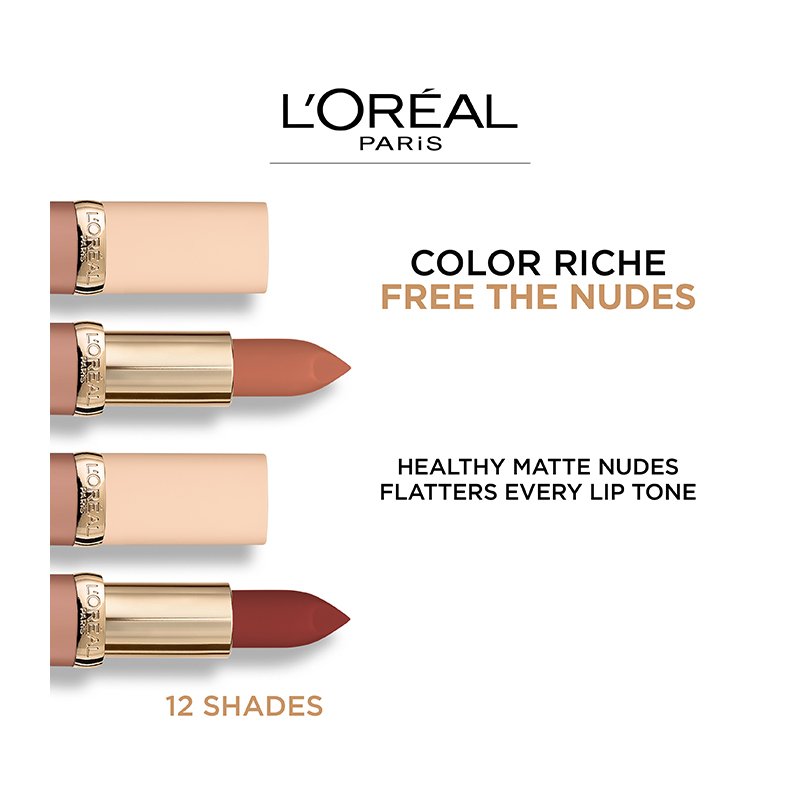 L'Oreal Color Riche Ultra Matte Highly Pigmented Nude Lipstick,