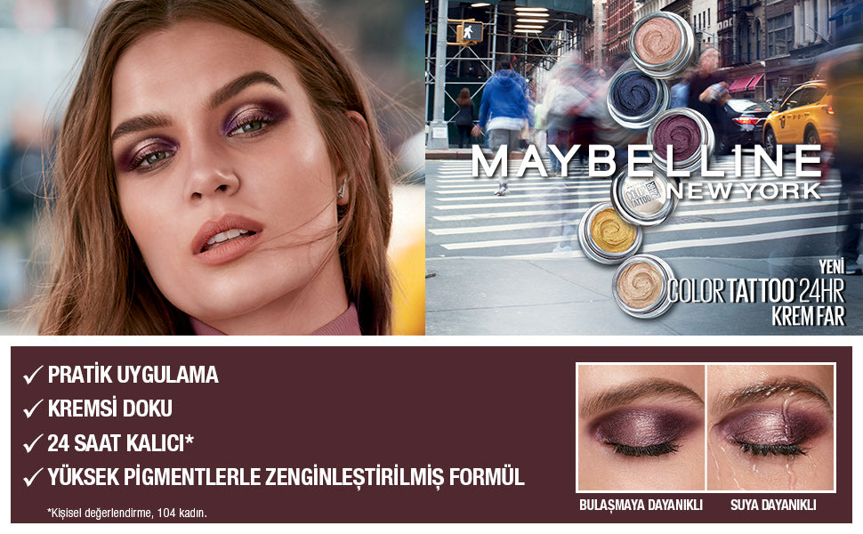 Maybelline Eye Studio Color Tattoo Metal 24HR Cream Gel Eyeshadow,