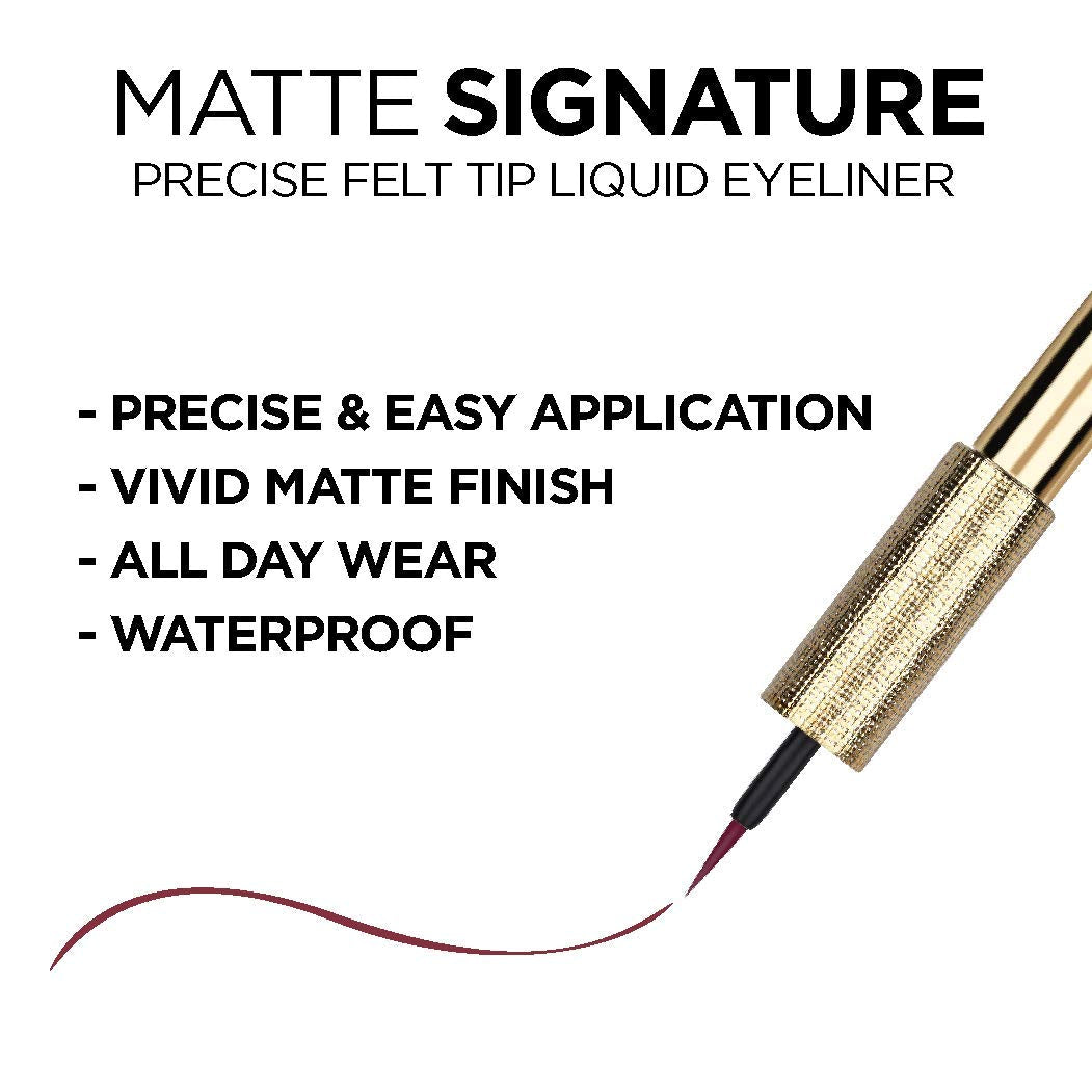 L'Oreal Paris Matte Signature Liquid Dip Waterproof Eyeliner,