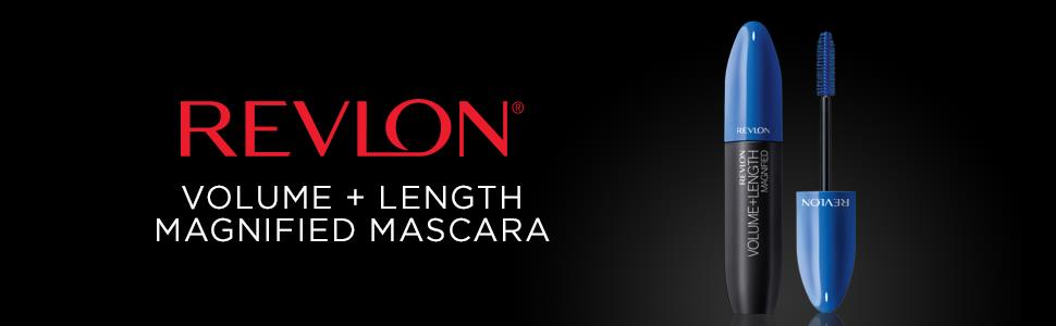 Revlon Volume + Length Magnified Waterproof Mascara, 351 Blackest Black,