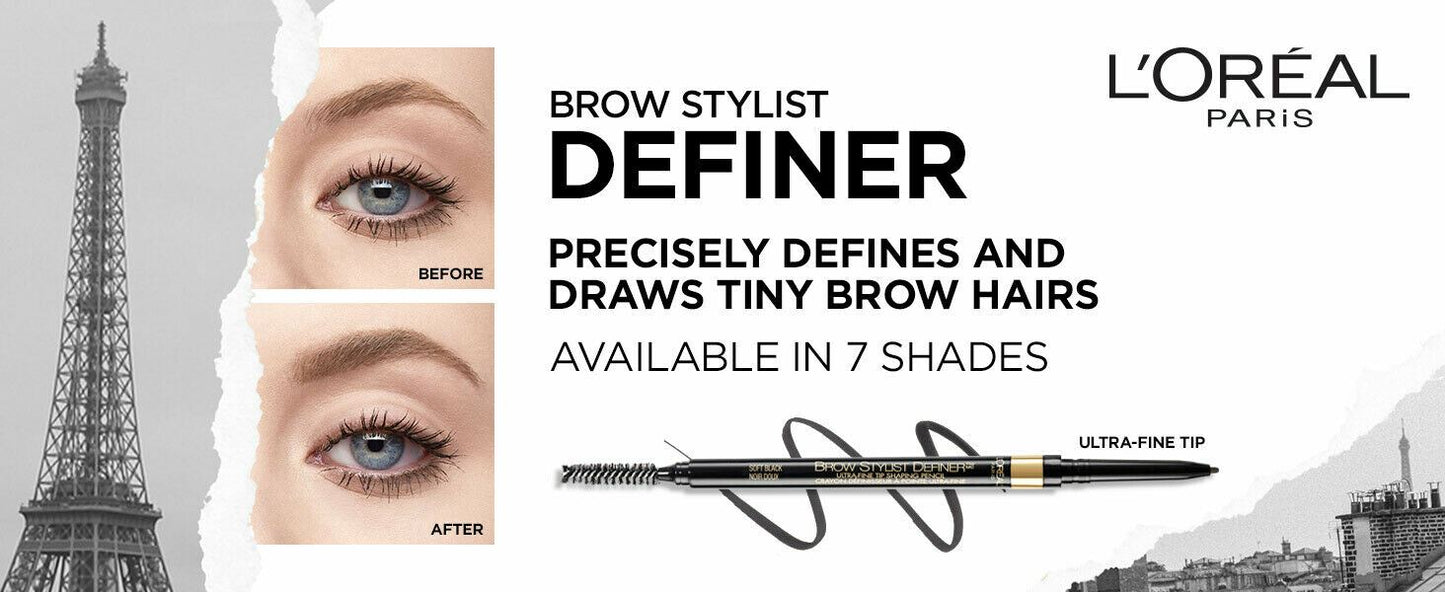 L'Oreal Paris Makeup Brow Stylist Definer Waterproof Eyebrow Pencil,