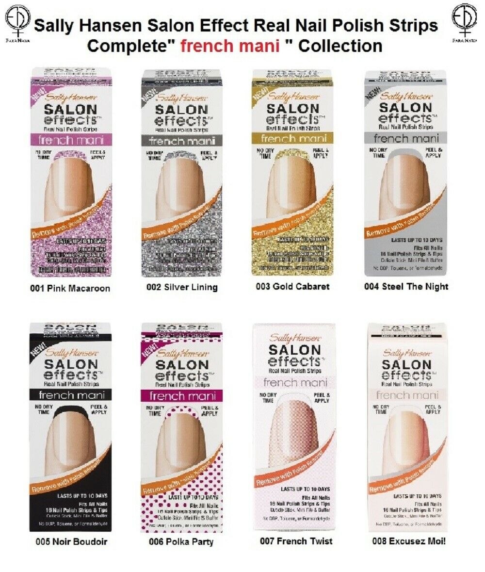 Sally Hansen Salon Effects Real Nail Polish Strips, FRENCH MANI & REVERSE FRENCH