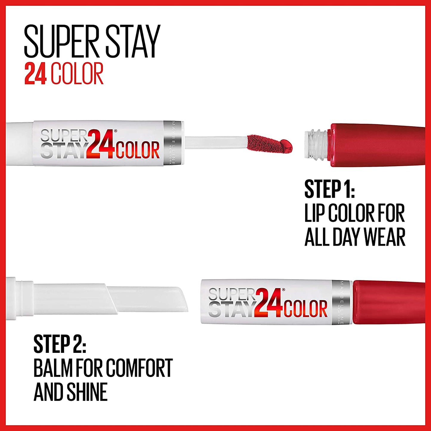 Maybelline Super Stay 24 Hrs. 2-Step Liquid Lipstick Makeup,