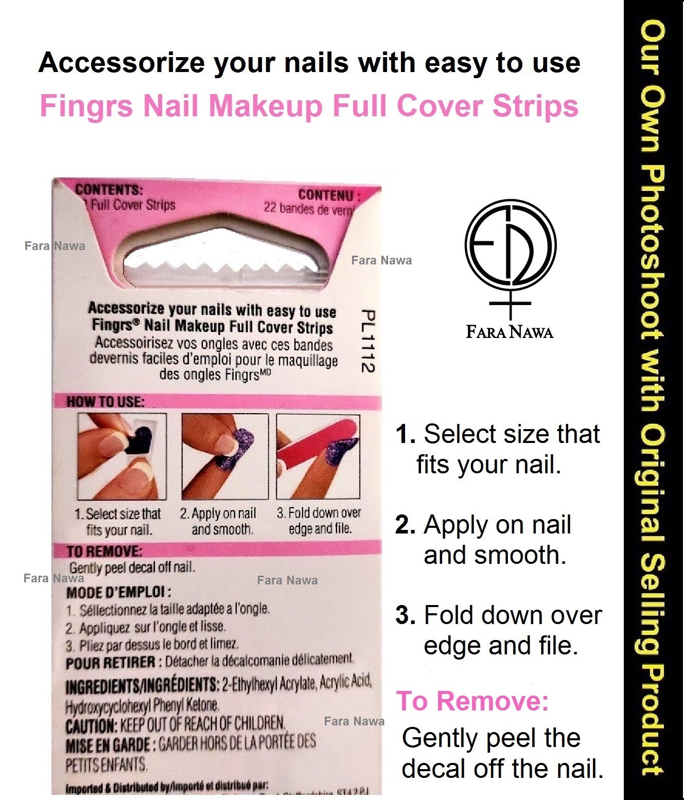 Fing'rs Nail Makeup 22 Full Nail Strips,