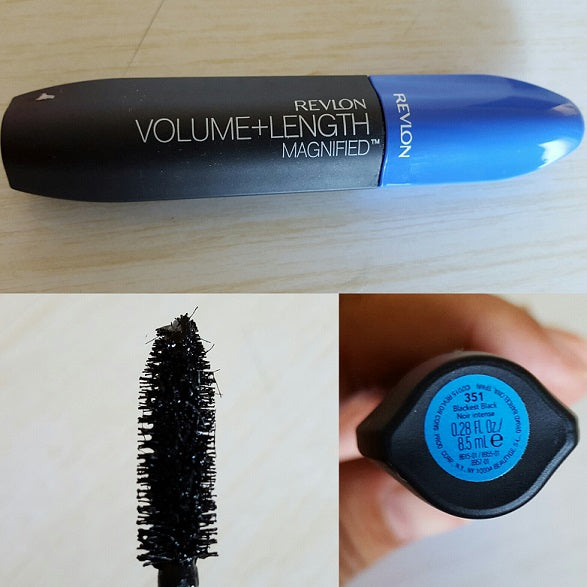 Revlon Volume + Length Magnified Waterproof Mascara, 351 Blackest Black,