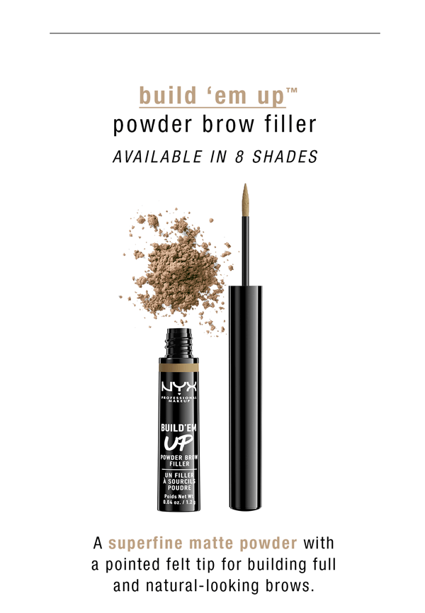 NYX Professional Makeup Build 'Em Up Powder Brow Filler,