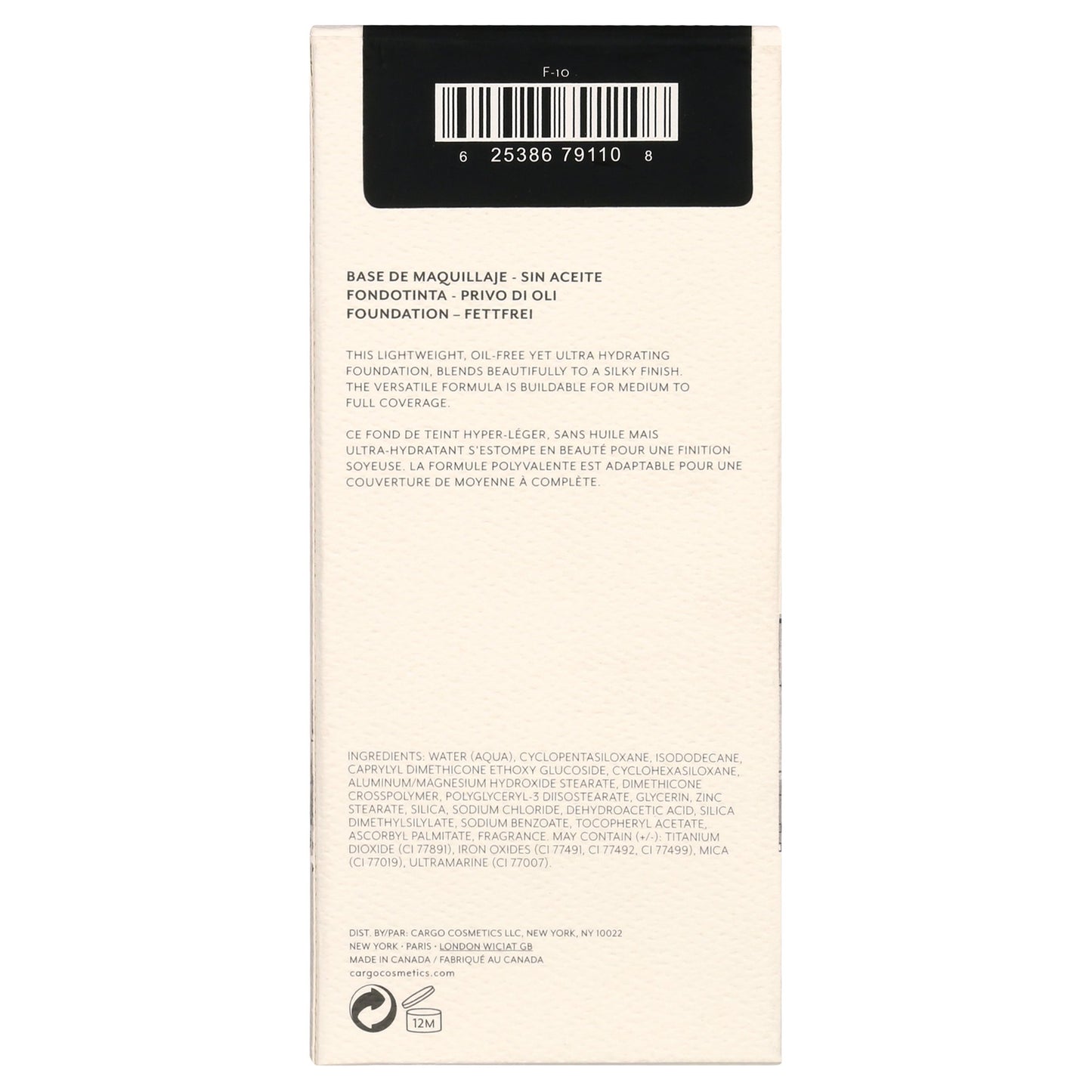 Cargo Cosmetics Liquid Foundation,