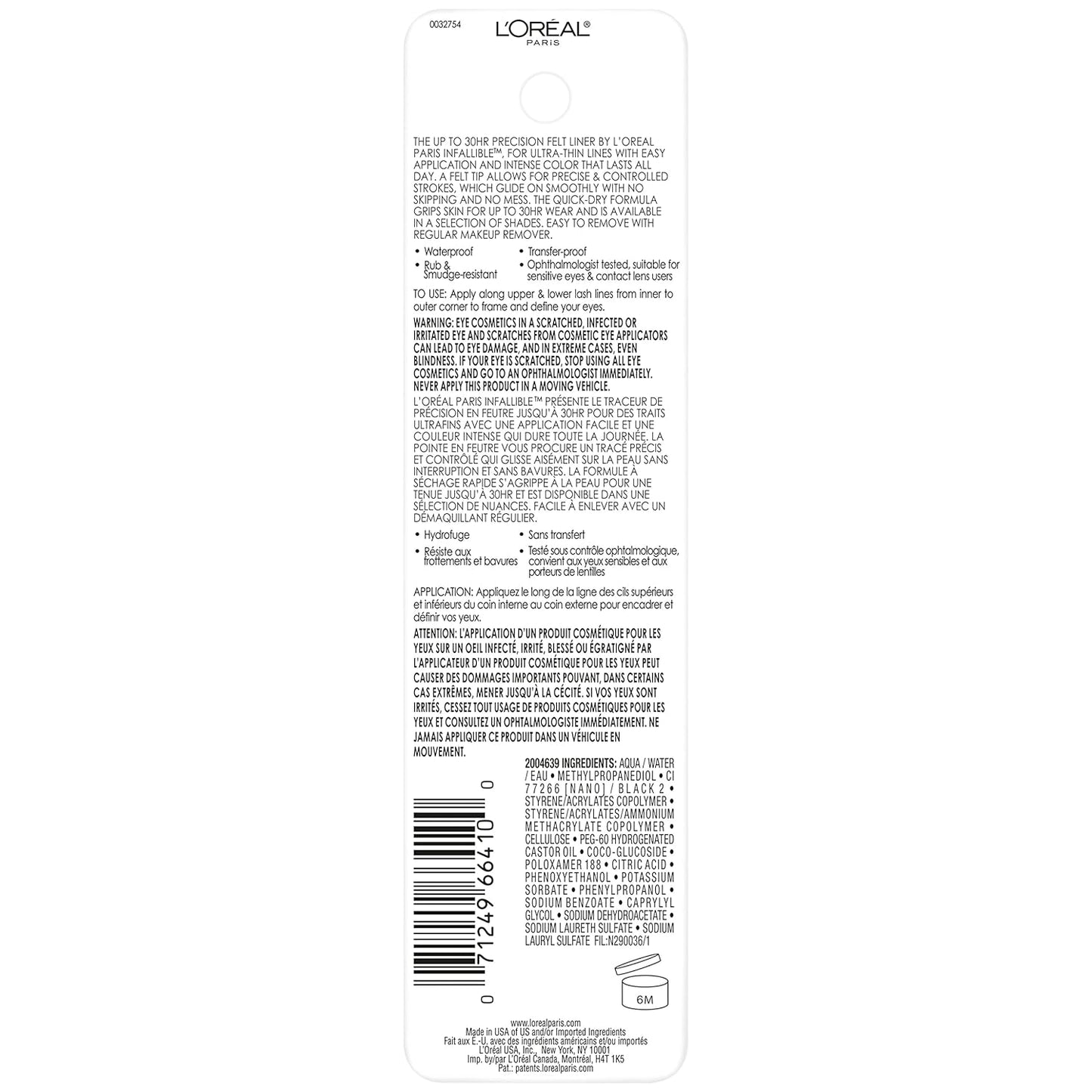 L’Oreal Paris Infallible Grip Precision Felt Up To 30HRs Eyeliner,