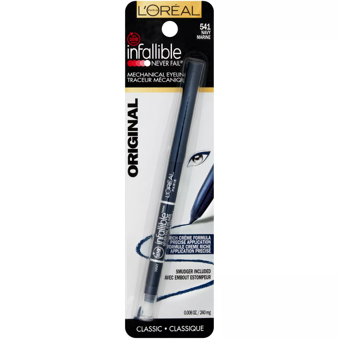 L'Oreal Paris Infallible Original Mechanical Eyeliner 16HR Never-Fail Eyeliner,