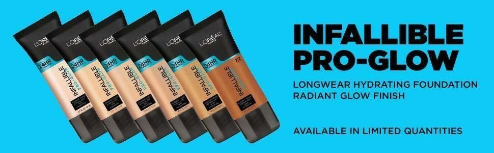 L'Oreal Paris Infallible Up To 24HR Pro-Glow Foundation,