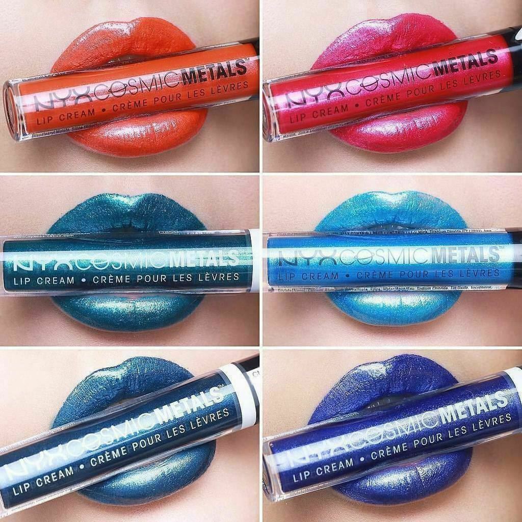 NYX COSMIC METALS LIP CREAM Lipstick Creamy Metallic Color,