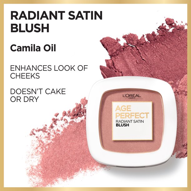 L'Oreal Paris Age Perfect Radiant Satin Blush with Camellia Oil,