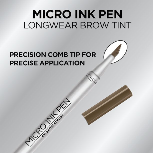 L'Oreal Paris Brow Stylist Micro Ink Pen by Brow Stylist, up to 48HR Wear,
