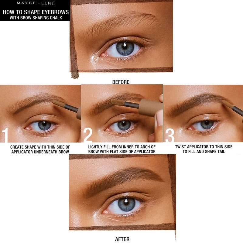 Maybelline New York Brow Drama Shaping Chalk Powder,